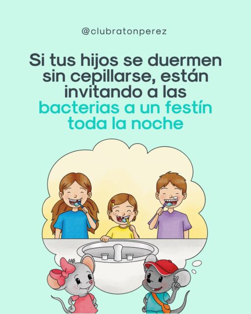 Un recordatorio para cada noche 🌙  Mientras los niños duermen, la producción de saliva disminuye y las bacterias aprovechan ese momento para actuar con más facilidad.  Por eso, el cepillado antes de dormir no puede faltar 🪥Es un hábito simple que ayuda a prevenir caries y a mantener una sonrisa sana.  En Club Ratón Pérez creemos que los mejores hábitos comienzan en casa, un cepillado a la vez 🙌🏼  ¿En tu casa ya tienen el cepillado nocturno como parte de la rutina? 🦷